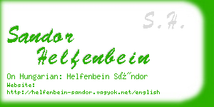 sandor helfenbein business card